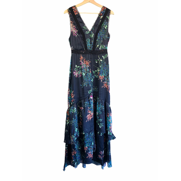 HARLYN Floral & Lace High/Low Maxi Dress XS NEW - Picture 5 of 11